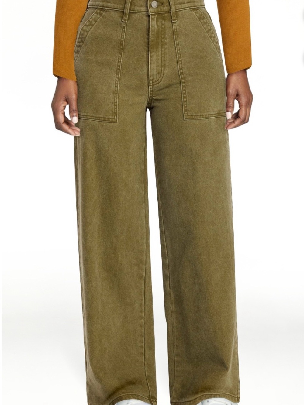 Time and Tru Women's Wide Leg Utility Trousers, 31" Inseam - Picture 2 of 4